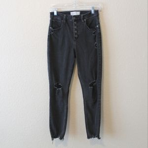Abercrombie & Fitch Black Curve Love High Rise Ankle Jean